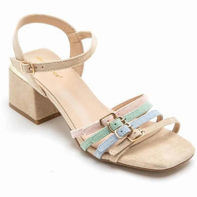 Silje Dame Stiletter 7217 - Beige Udsalg!