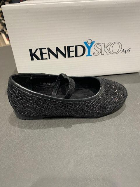 Kennedy Sko, Ballerina - Sort Glimmer - 22