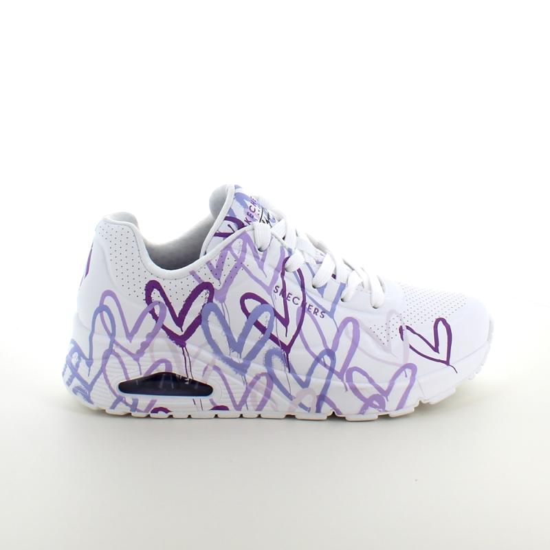 Lilla hjerte sneakers fra Skechers - Unik kvalitetssko