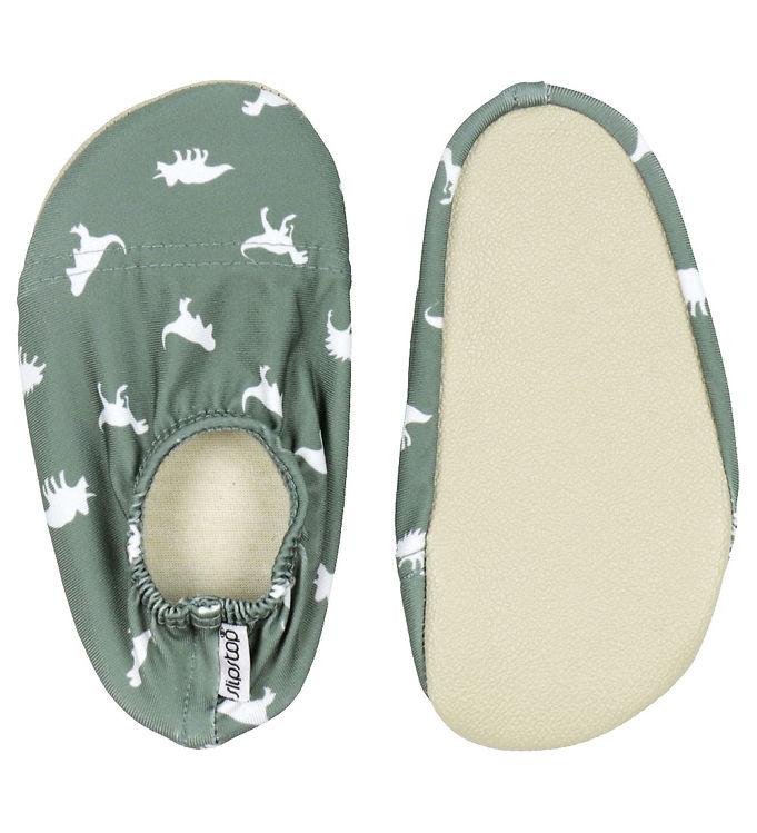 Slipstop Badesokker - UV50+ - Junior - Dino Grøn