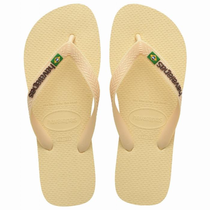 Havaianas Slippers Unisex Brazil Logo 4110850 - Buttercream