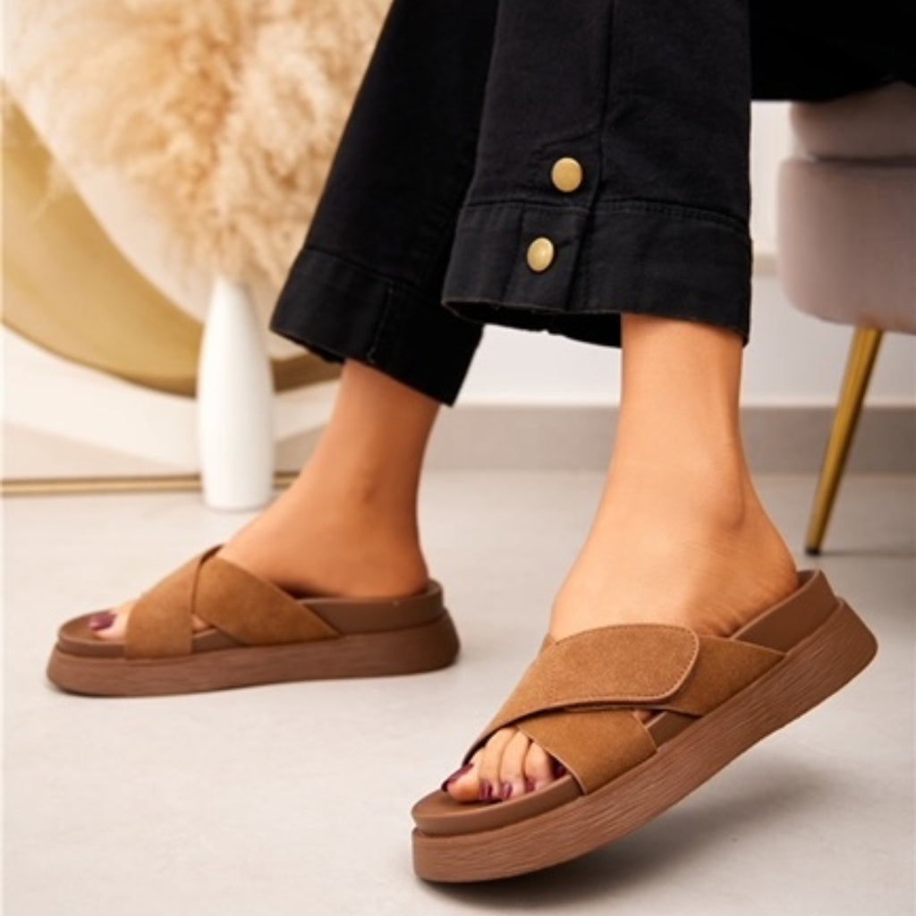 Ingrid Sandaler til Damer 5823 - Camel, Komfortabel Stil!