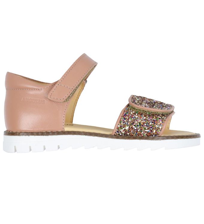 Angulus Sandaler - Mørk Fersken med Glittertilbud!