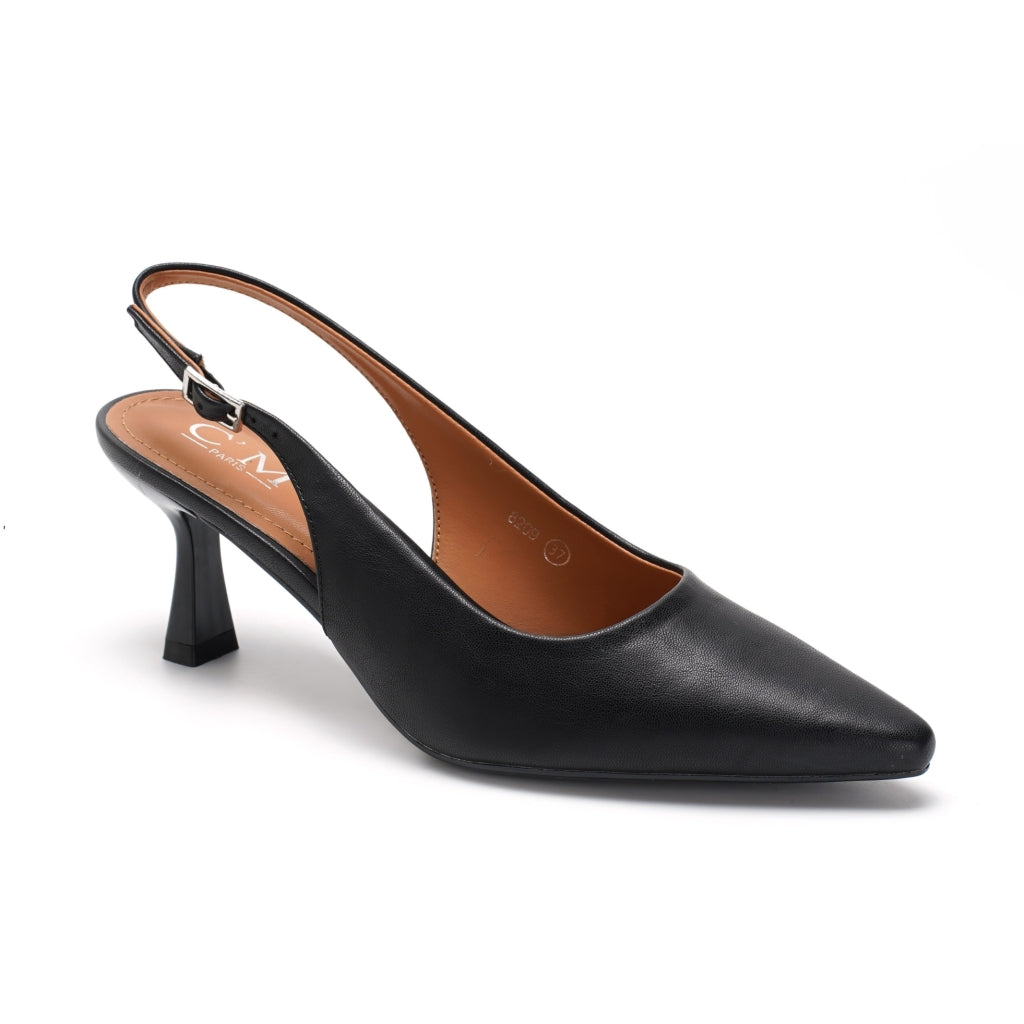 Sabrina Slingback Stiletter til Dame - Sort Elegance