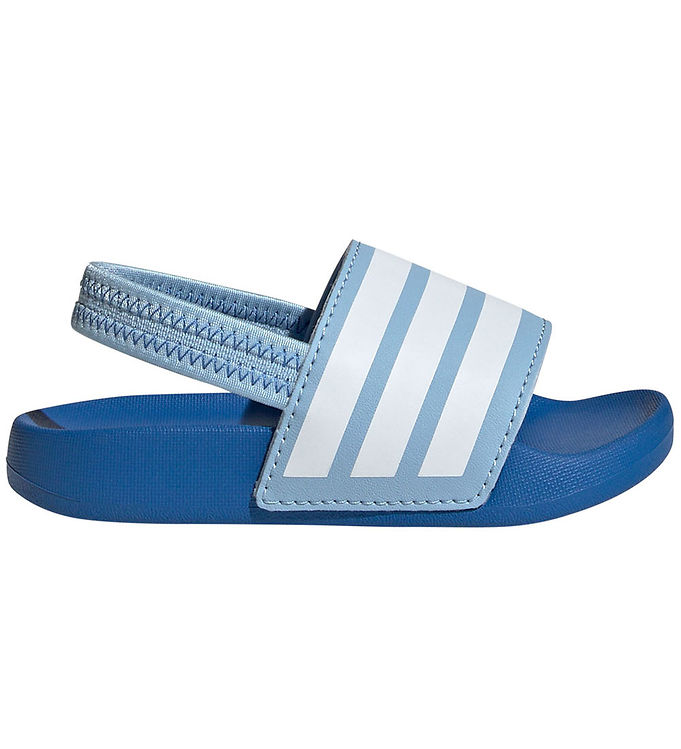 Adidas Badesandaler - Adilette Estrap i Blå/Hvid til Sommeren