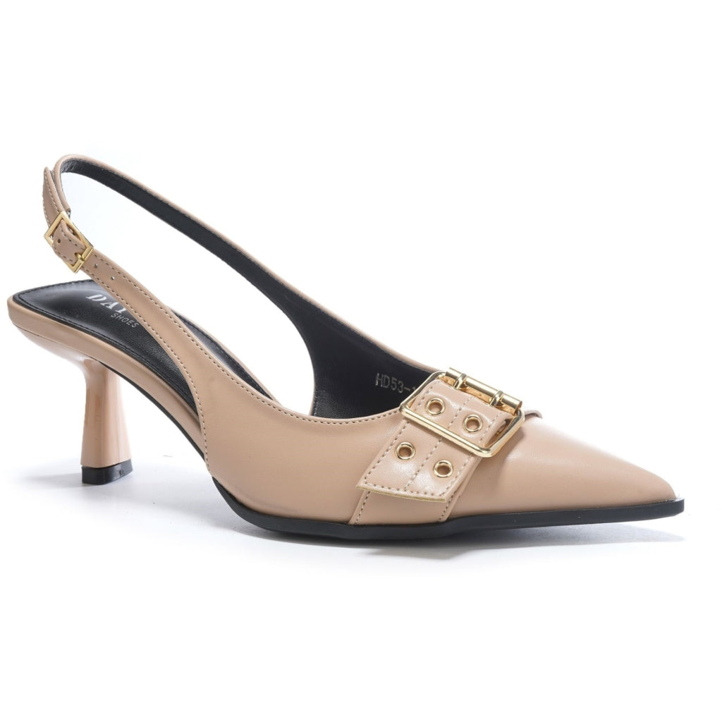 Nicolette dame slingback stiletter HD53-1 - Beige