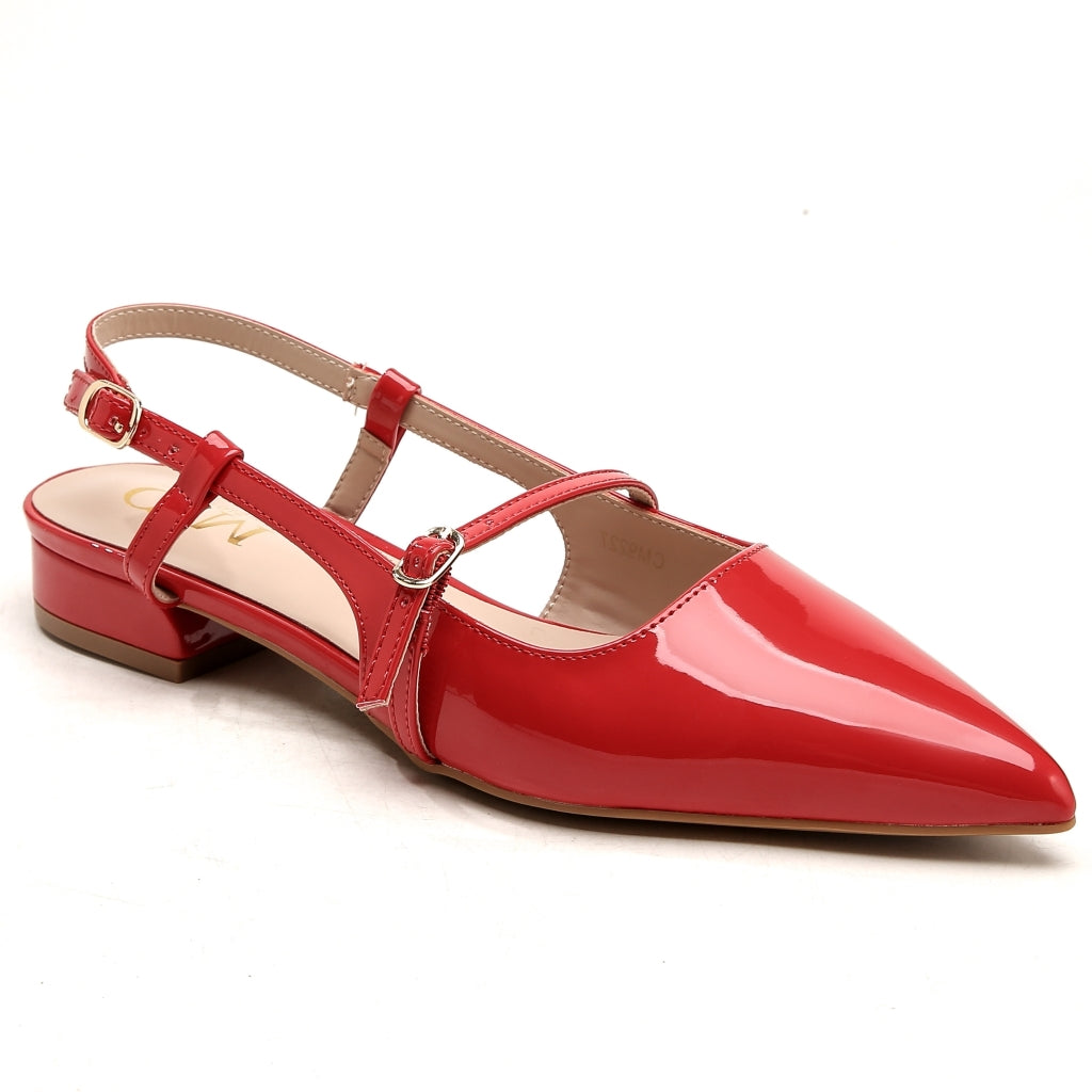 Jeanne dame sling back ballerina sko 9227 - Red