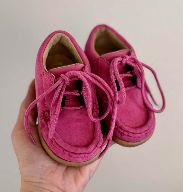 Aurelka Mokkasiner m/snørebånd, pink - sko med ekstra støtte