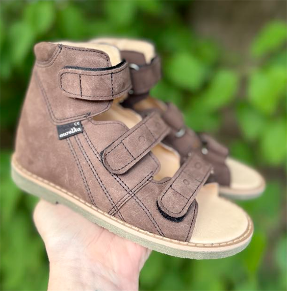 Aurelka høj sandal, brun - sandal med ekstra støtte