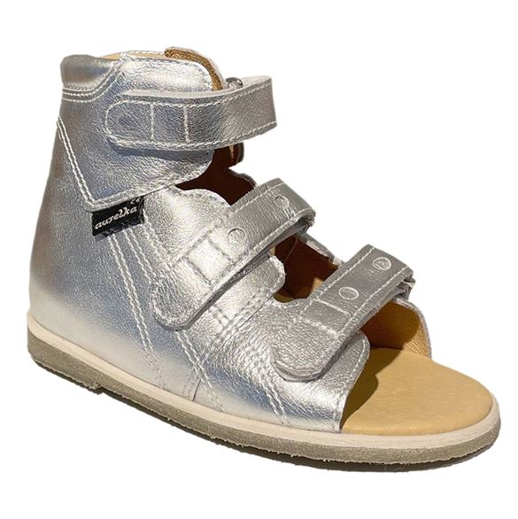 Aurelka høj sandal, sølv - sandal med ekstra støtte