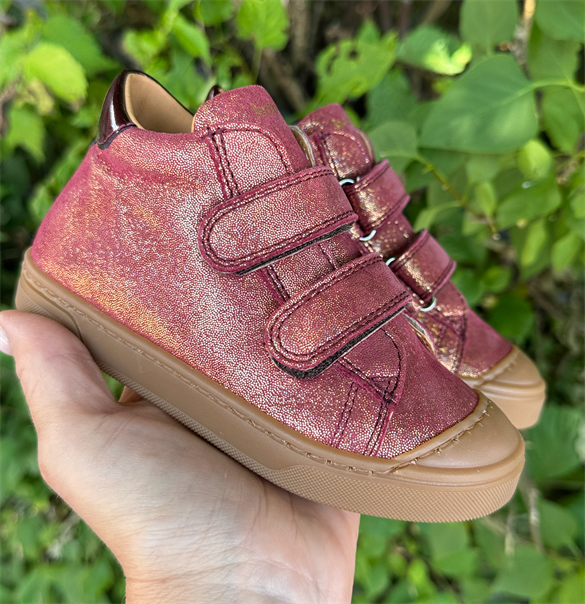 BabyBotte Aurevoir velcro sneakers, bordeaux/konfetti