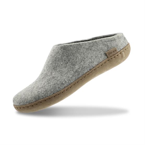 Glerups Tøffel med Skindsål, Grey