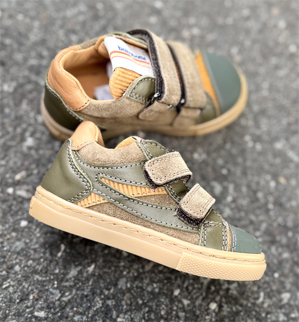 BabyBotte Arezzo sneakers med velcro, army grøn/orange