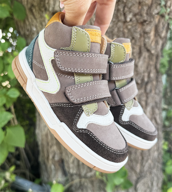 BabyBotte Intrépides Kadette velcrosko, brun/kaki