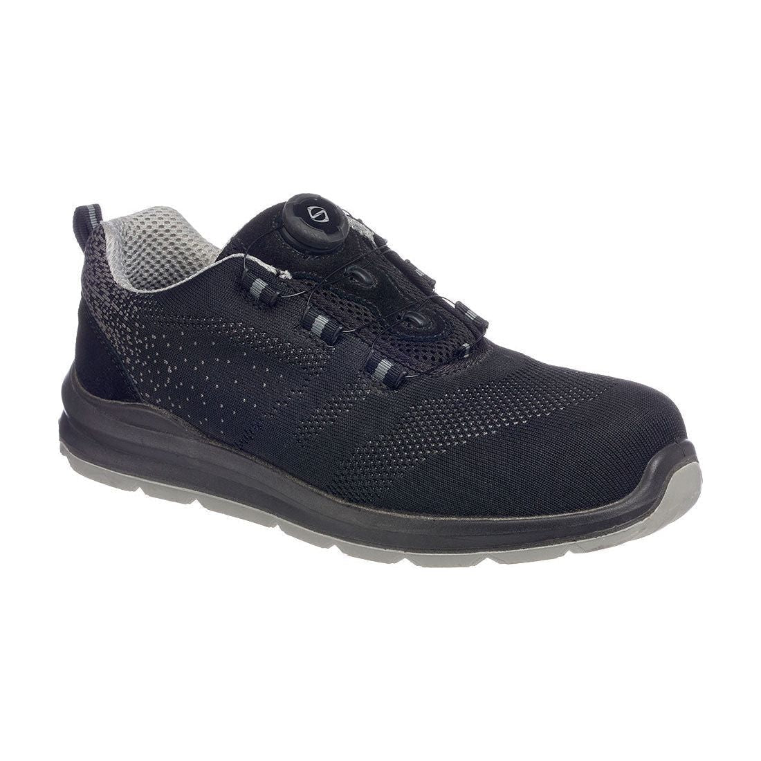 Portwest Portwest Compositelite Wire lukket sikkerheds Trainer strik S1P FT08 - Sort/Grå / 45 | Fodtøj | Portwest | Sikkerhedssko