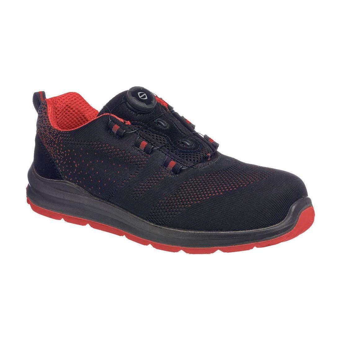 Portwest Portwest Compositelite Wire lukket sikkerheds Trainer strik S1P FT08 - Sort/rød / 36 | Fodtøj | Portwest | Sikkerhedssko