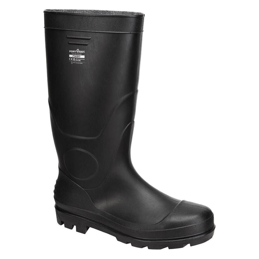 Portwest PVC Wellington uden sikkerhed FW90 - Sort / 44 | Fodtøj | NODISCOUNT | Spar20%