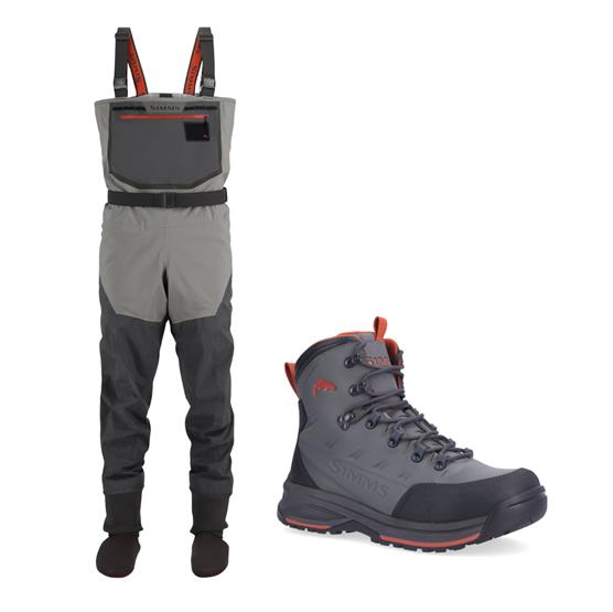 Simms Freestone Waders Sæt, Gummi Støvle
