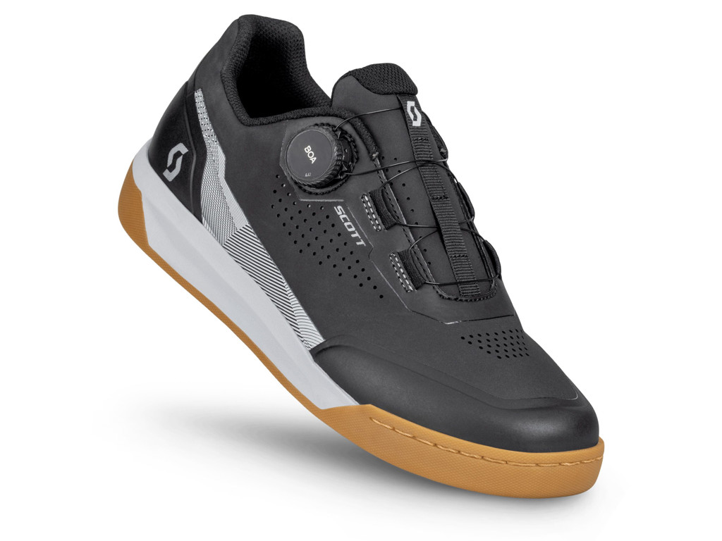 SCOTT Volt Evo Flat MTB cykelsko sort/hvid herre (Skostørrelse: 45)