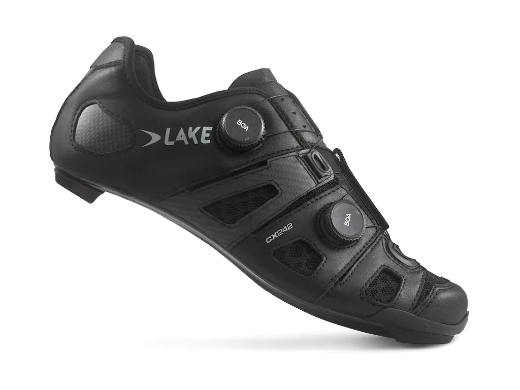 Lake CX242 - Cykelsko - Race - Sort/Sølv - Str. 43.5